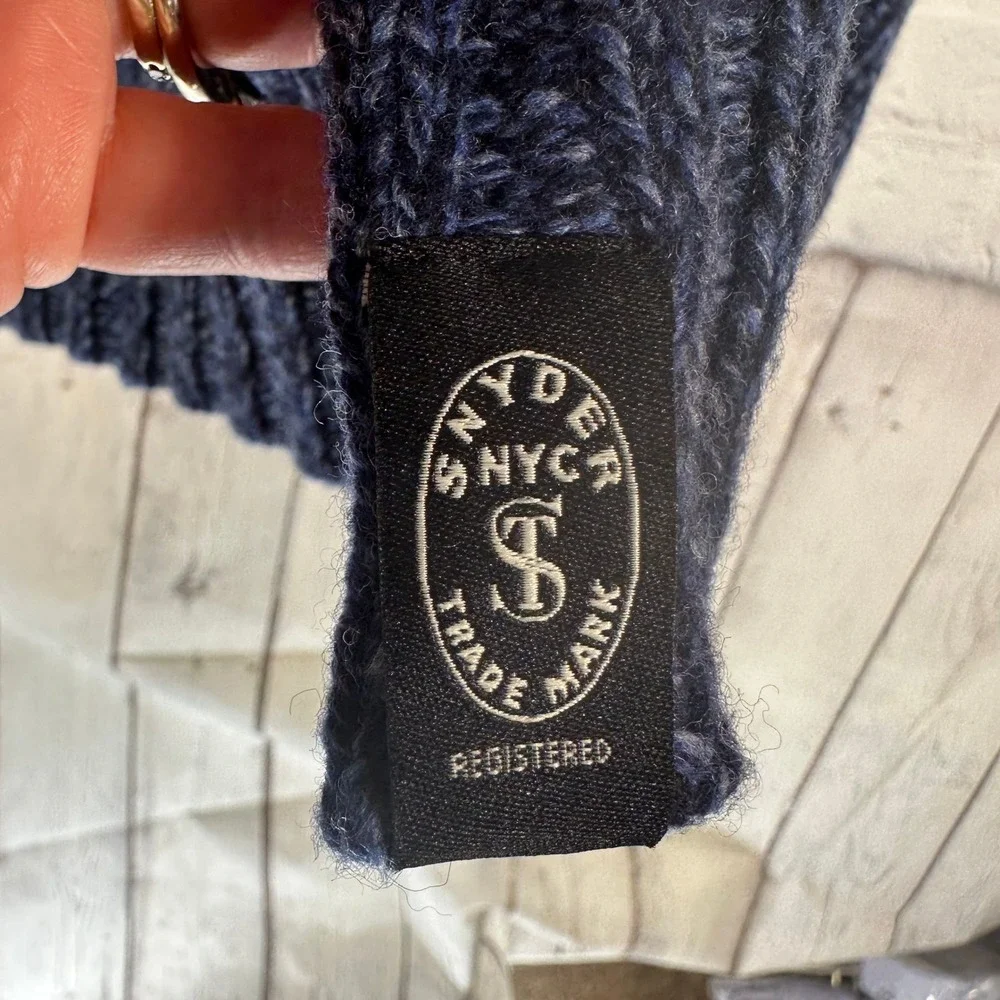 Todd Snyder Mens Blue Marl 100% Wool Roll Neck Sweater Size Medium SW5189840